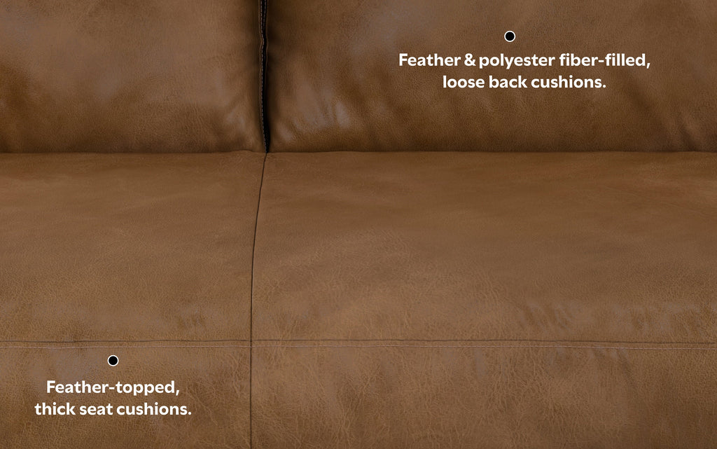 Morrison 72 inch Sofa in Genuine Leather