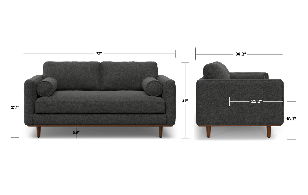 Morrison 72 inch Sofa in Woven-Blend Fabric