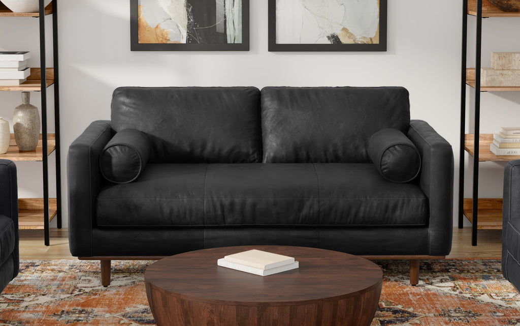 Morrison 72 inch Sofa in Genuine Leather