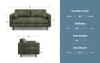 Morrison 72 inch Sofa in Genuine Leather