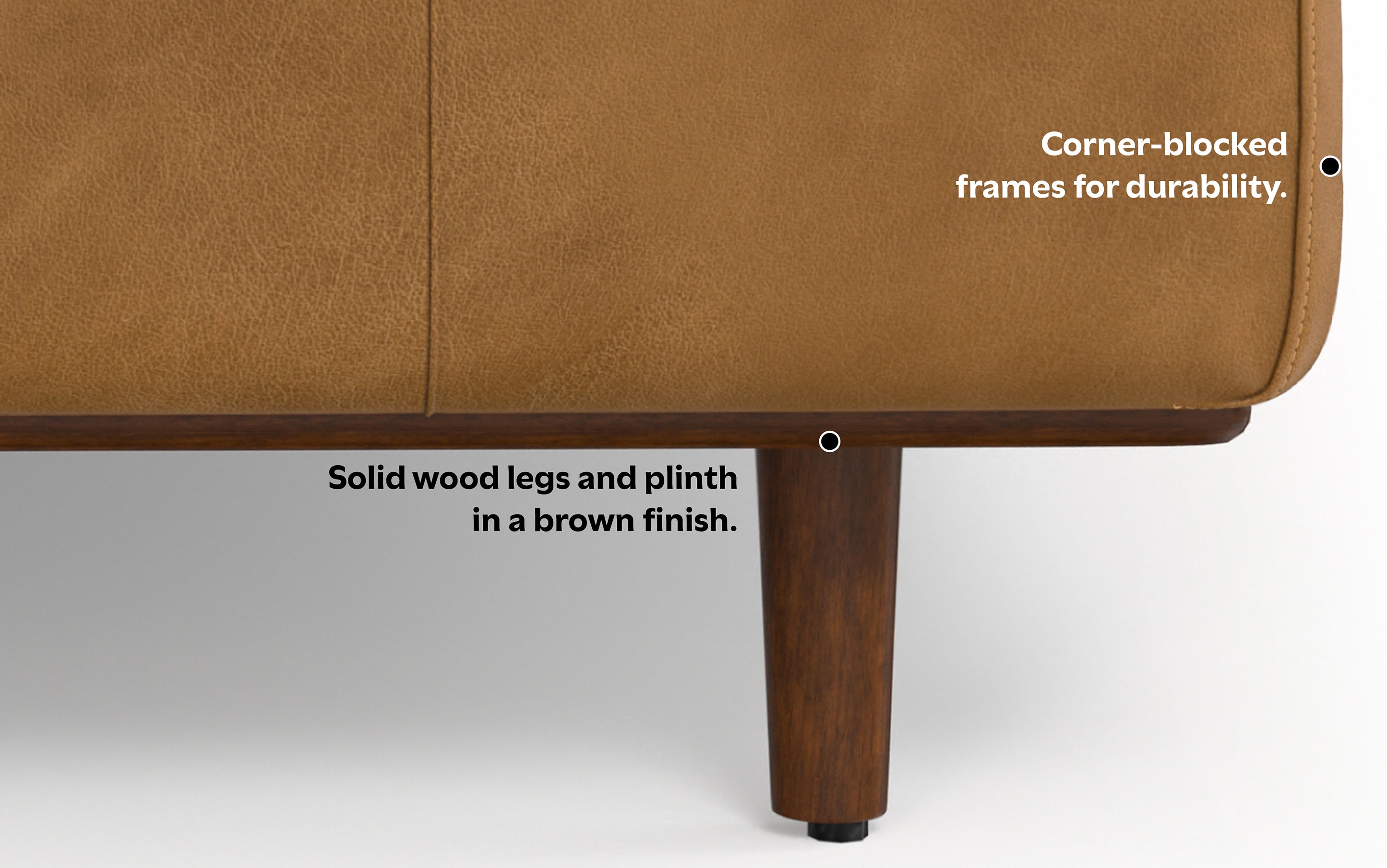 Morrison 72 inch Sofa in Genuine Leather