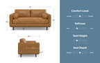 Morrison 72 inch Sofa in Genuine Leather