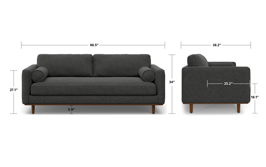 Morrison 89 inch Sofa in Woven-Blend Fabric