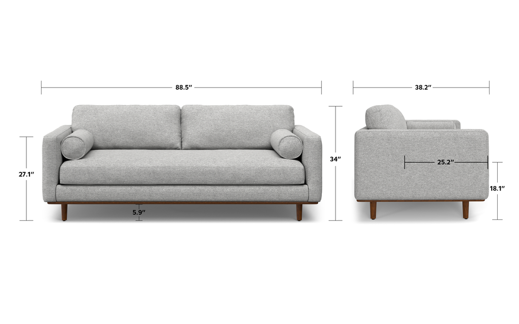 Morrison 89 inch Sofa in Woven-Blend Fabric