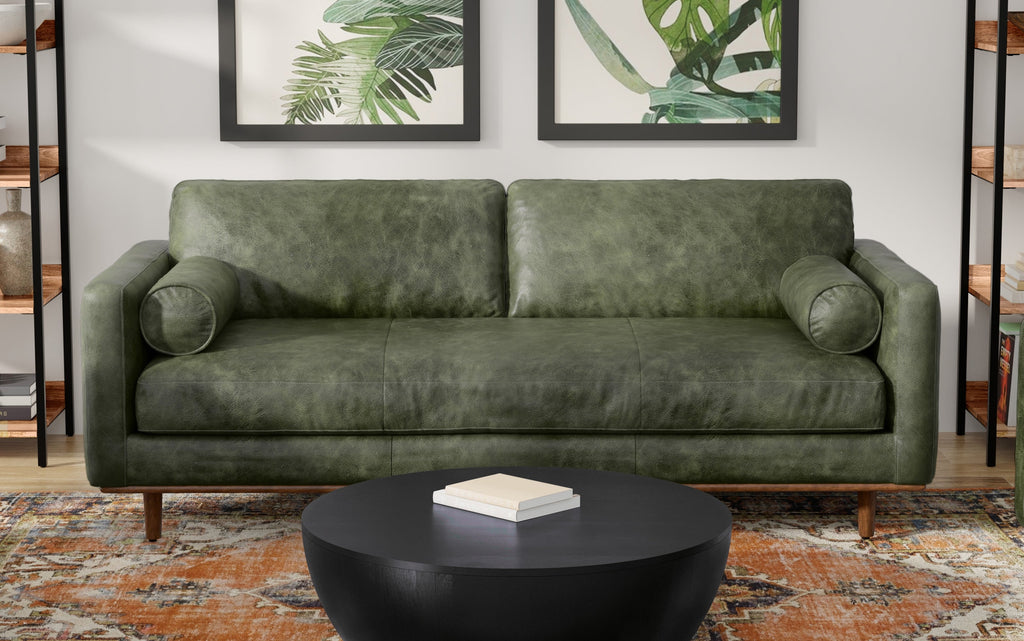 Morrison 89 inch Sofa in Genuine Leather