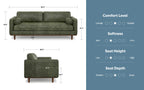 Morrison 89 inch Sofa in Genuine Leather