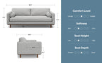 Morrison 89 inch Sofa in Woven-Blend Fabric