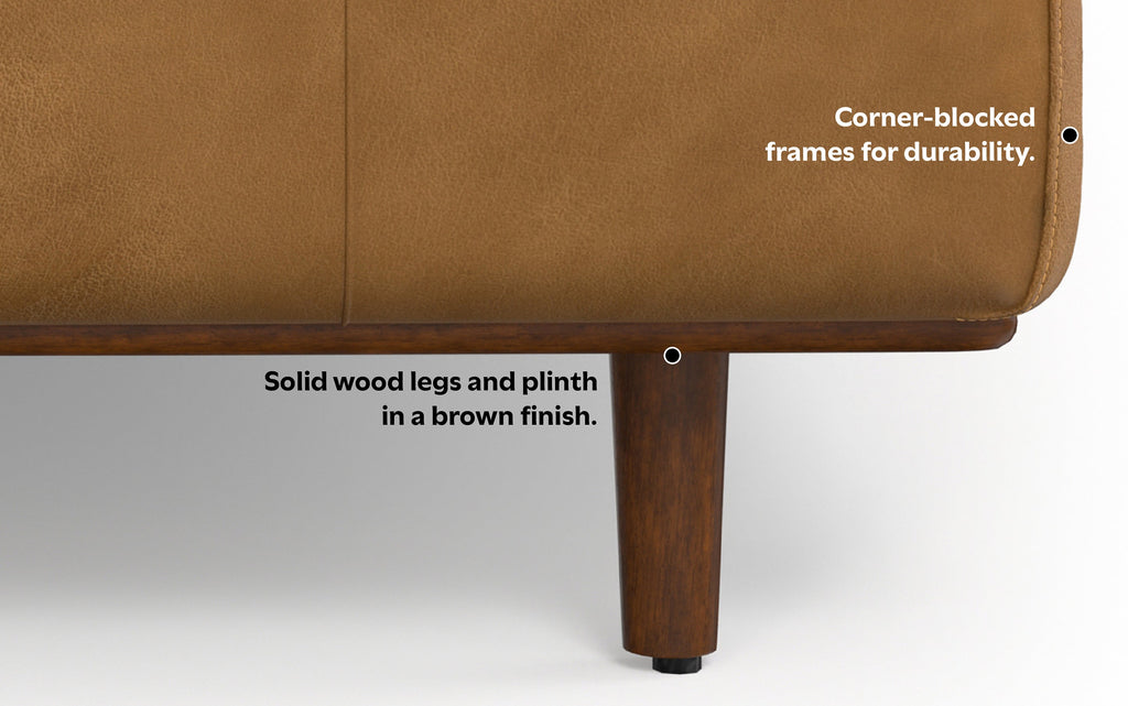 Morrison 89 inch Sofa in Genuine Leather