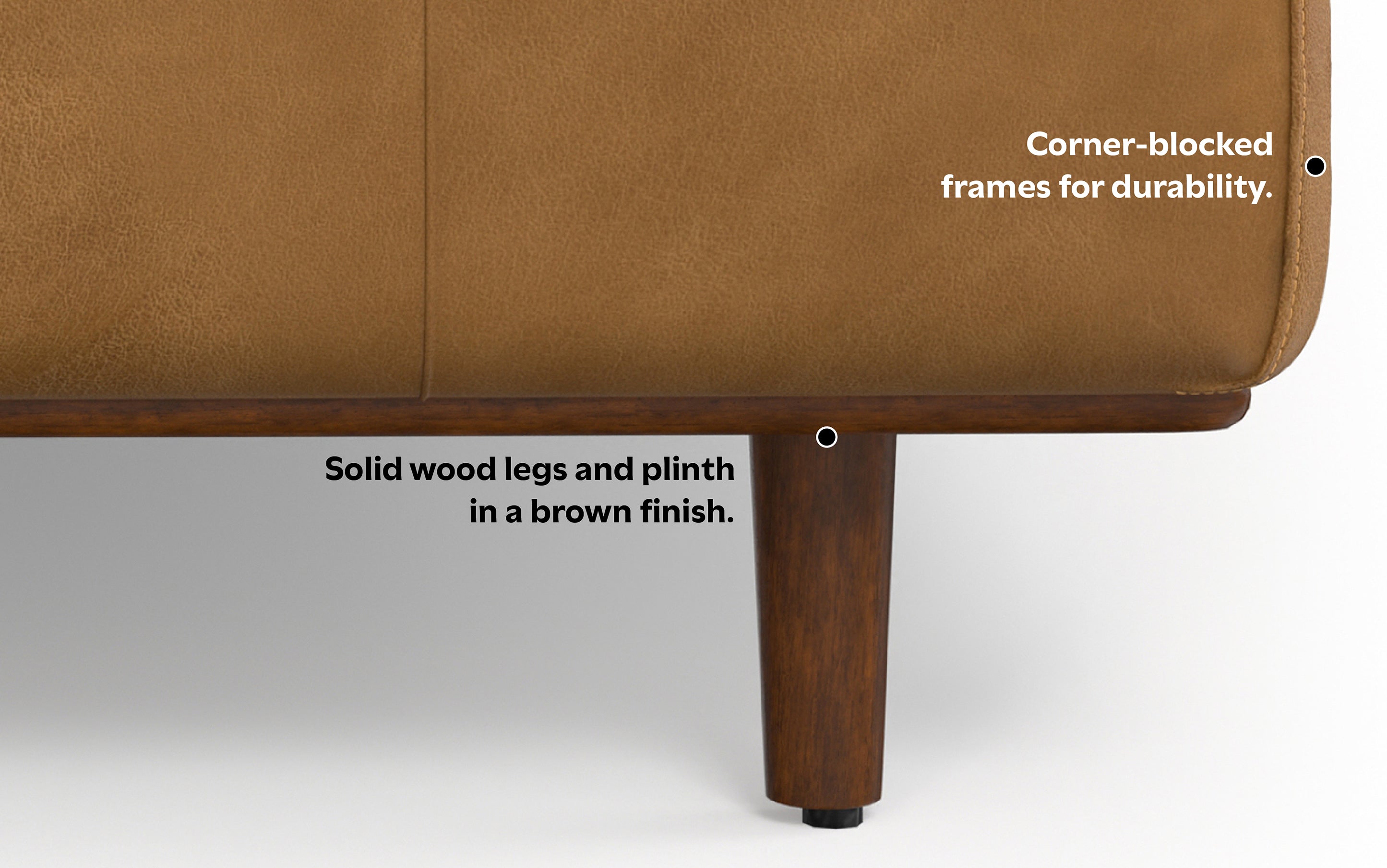 Morrison 89 inch Sofa in Genuine Leather