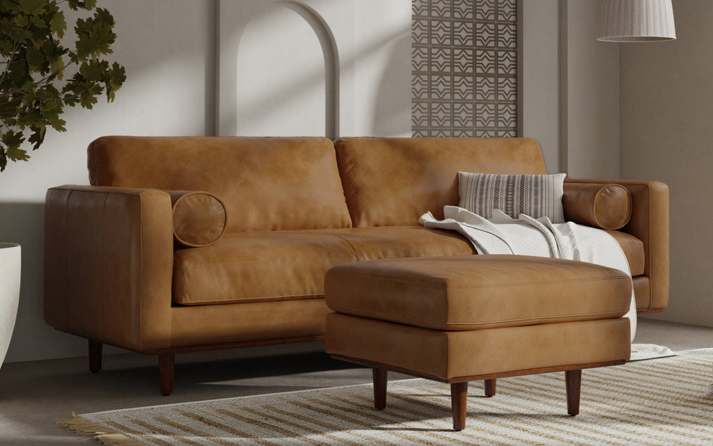 Morrison 89 inch Sofa in Genuine Leather