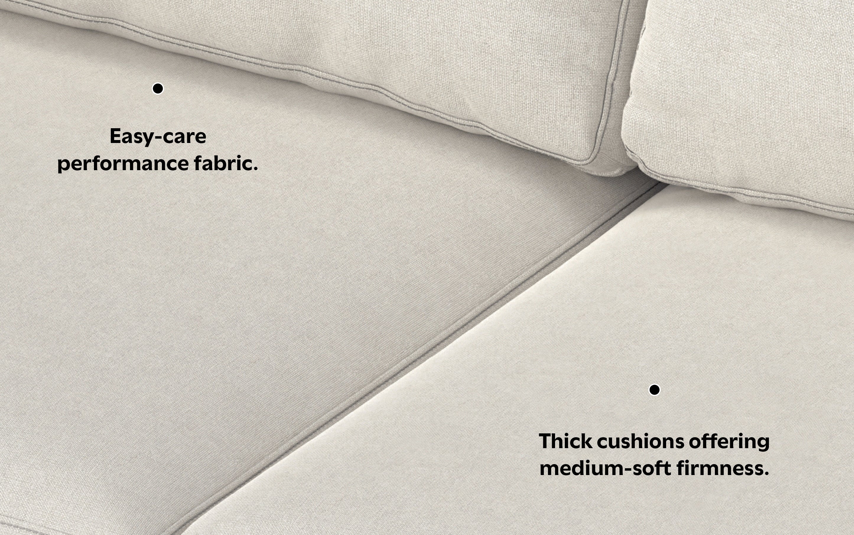 Ava 76 inch Mid Century Sofa with Ottoman Set