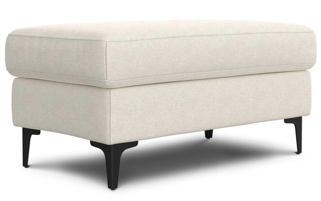 Ava 76 inch Mid Century Sofa with Ottoman Set