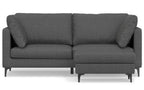 Ava 76 inch Mid Century Sofa with Ottoman Set