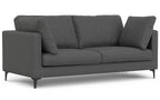 Ava 76 inch Mid Century Sofa with Ottoman Set