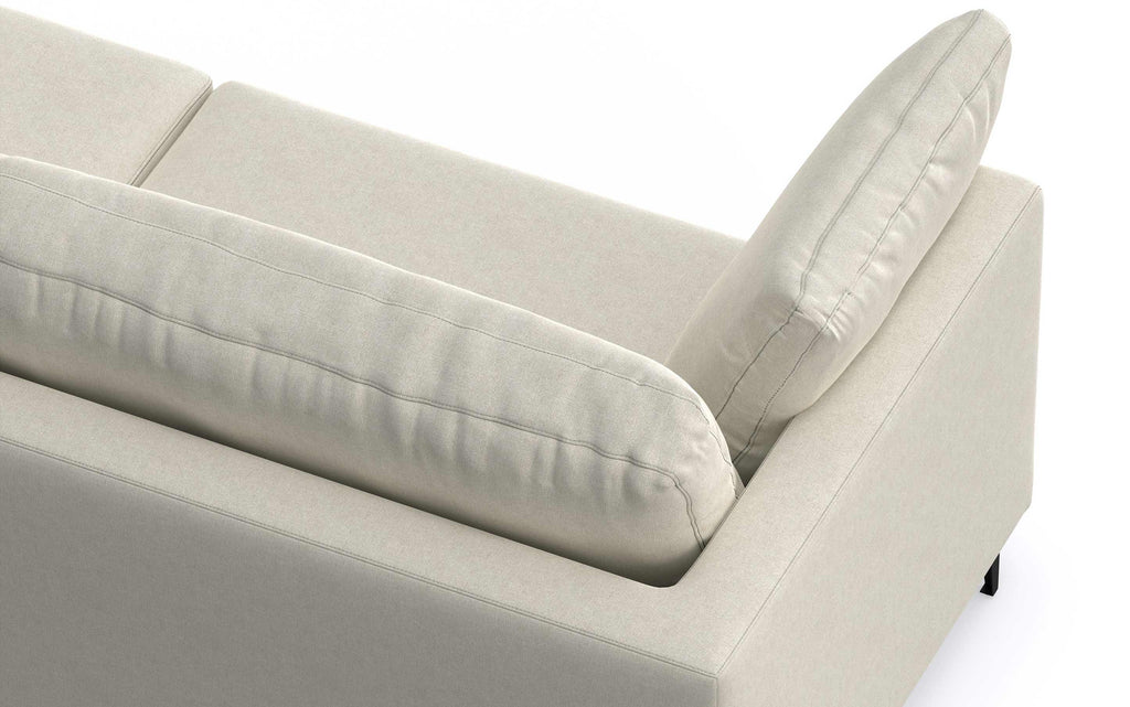 Ava 90 inch Mid Century Sofa with Ottoman Set