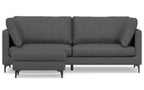 Ava 90 inch Mid Century Sofa with Ottoman Set