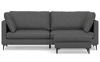 Ava 90 inch Mid Century Sofa with Ottoman Set