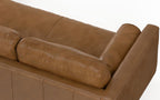 Morrison 72-inch Sofa and Ottoman Set in Genuine Leather