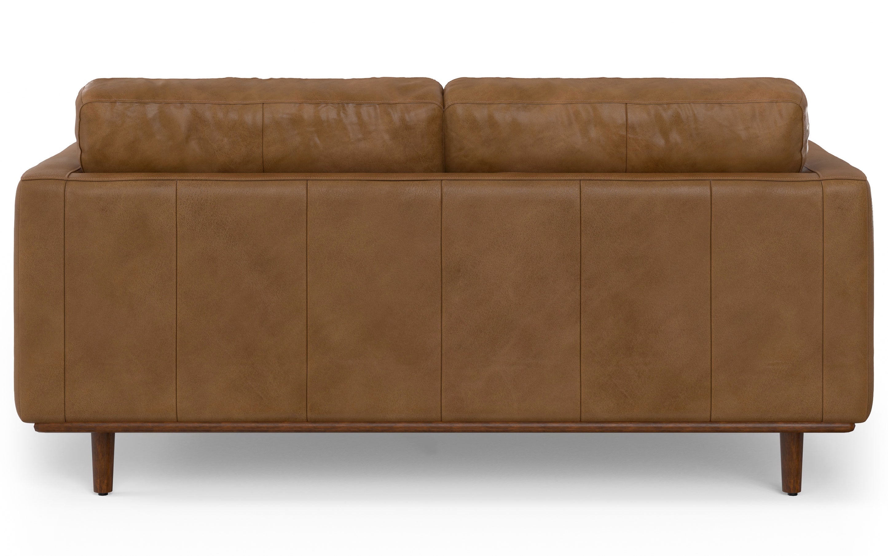 Morrison 72-inch Sofa and Ottoman Set in Genuine Leather