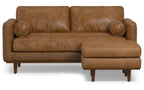 Morrison 72-inch Sofa and Ottoman Set in Genuine Leather