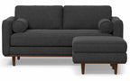 Morrison 72-inch Sofa and Ottoman Set in Woven-Blend Fabric