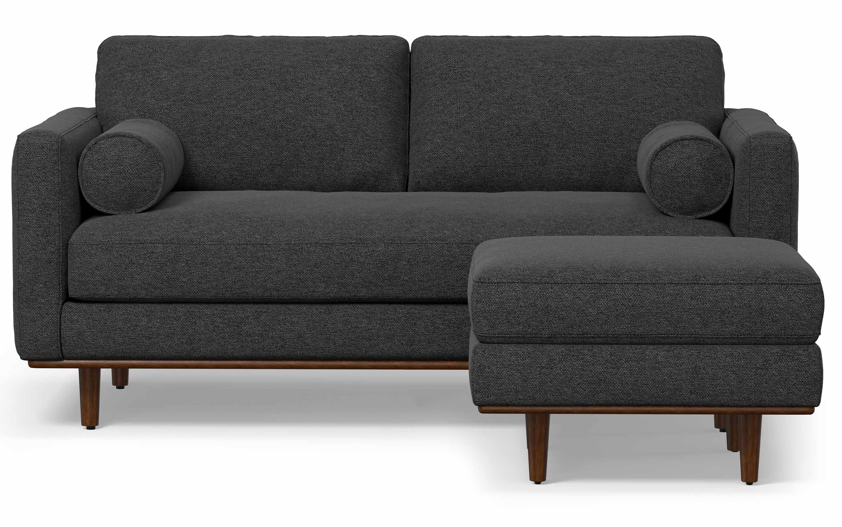 Morrison 72-inch Sofa and Ottoman Set in Woven-Blend Fabric