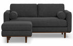 Morrison 72-inch Sofa and Ottoman Set in Woven-Blend Fabric