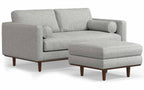 Morrison 72-inch Sofa and Ottoman Set in Woven-Blend Fabric