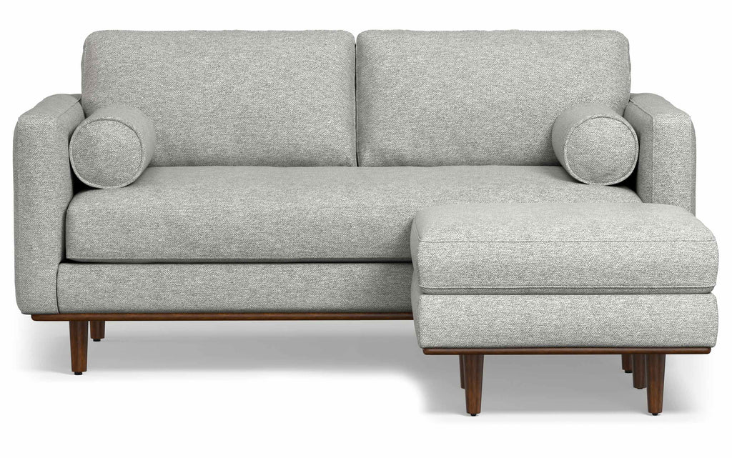 Morrison 72-inch Sofa and Ottoman Set in Woven-Blend Fabric