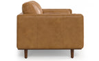 Morrison 72-inch Sofa and Ottoman Set in Genuine Leather
