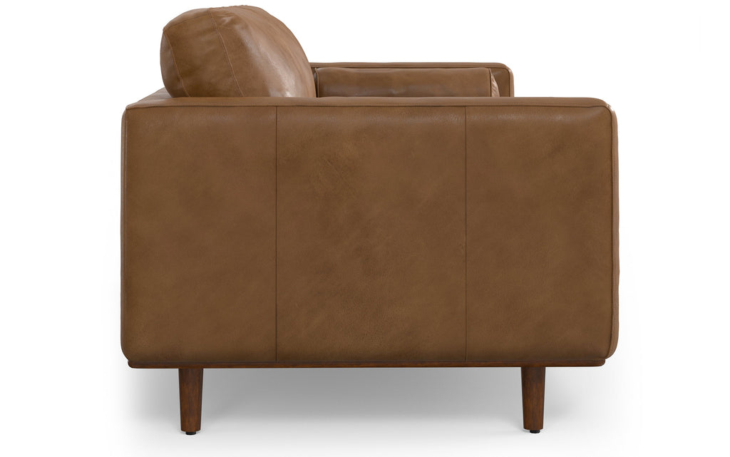 Morrison 89-inch Sofa and Ottoman Set in Genuine Leather