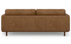 Morrison 89-inch Sofa and Ottoman Set in Genuine Leather