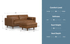 Morrison 89-inch Sofa and Ottoman Set in Genuine Leather
