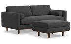 Morrison 89-inch Sofa and Ottoman Set in Woven-Blend Fabric