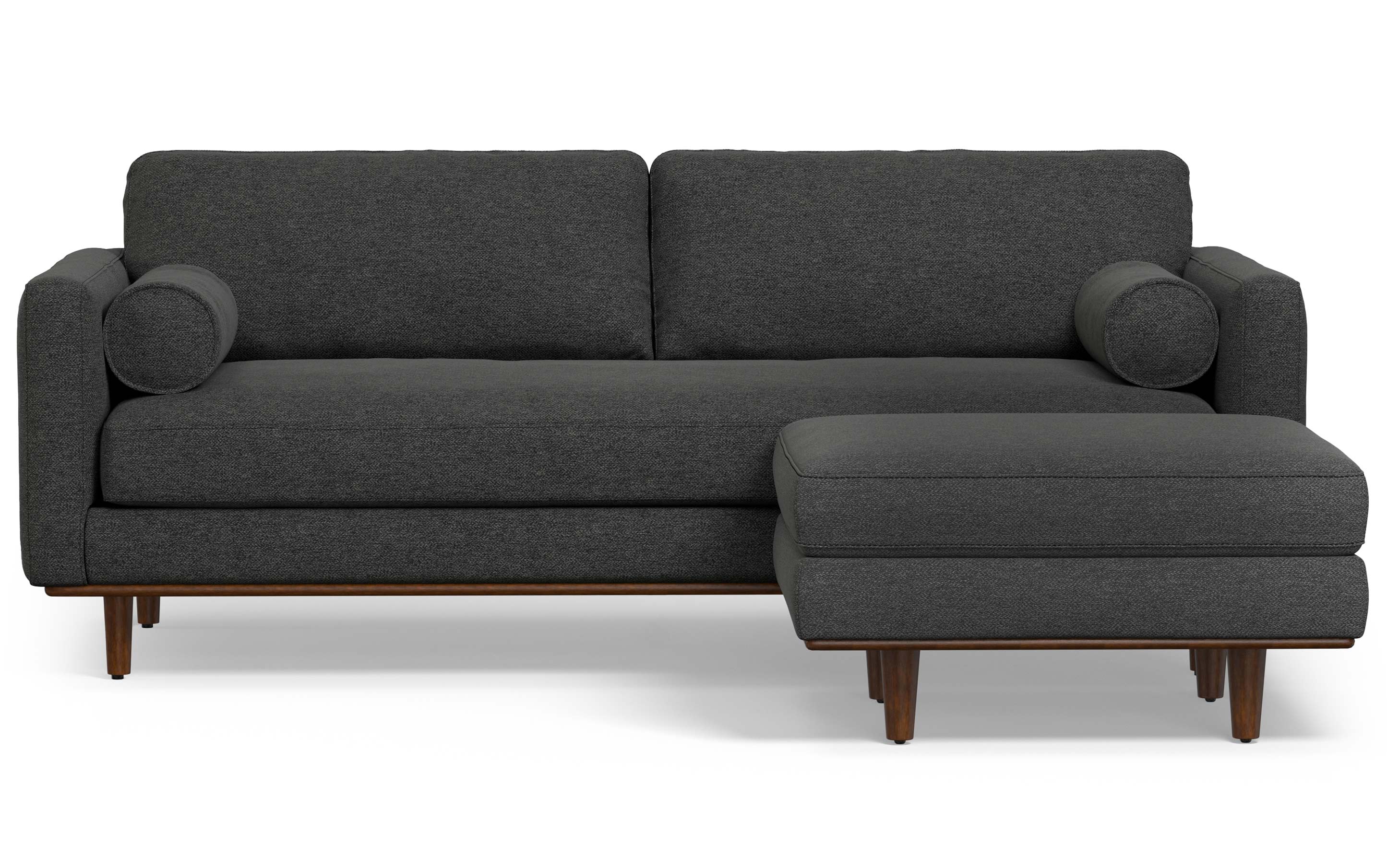 Morrison 89-inch Sofa and Ottoman Set in Woven-Blend Fabric