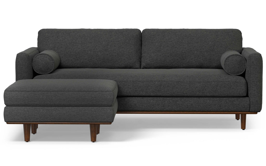Morrison 89-inch Sofa and Ottoman Set in Woven-Blend Fabric
