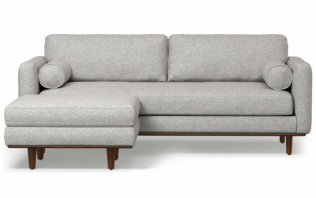 Morrison 89-inch Sofa and Ottoman Set in Woven-Blend Fabric