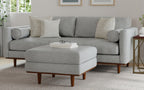Morrison 89-inch Sofa and Ottoman Set in Woven-Blend Fabric