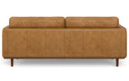 Morrison 89-inch Sofa and Ottoman Set in Genuine Leather