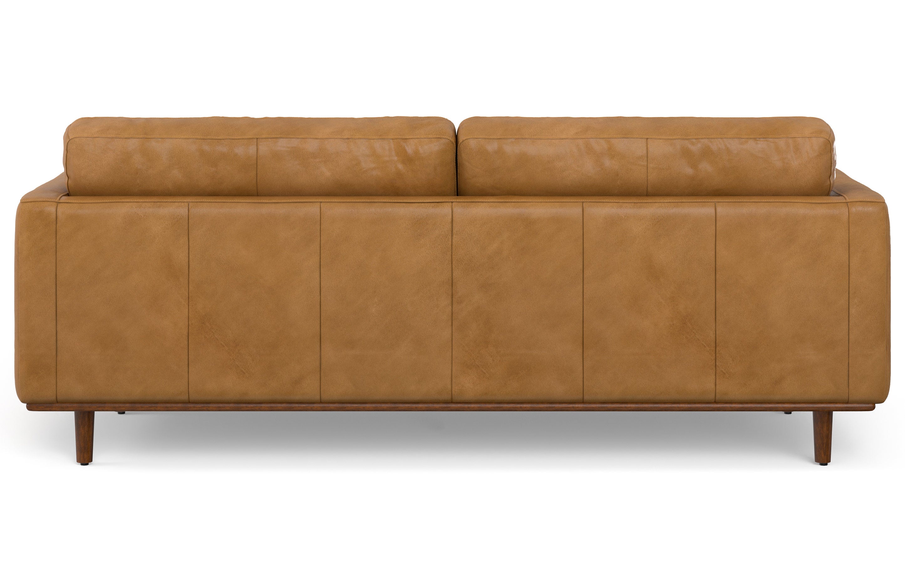 Morrison 89-inch Sofa and Ottoman Set in Genuine Leather