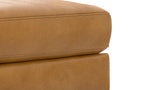 Morrison 89-inch Sofa and Ottoman Set in Genuine Leather