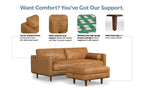 Morrison 89-inch Sofa and Ottoman Set in Genuine Leather