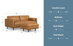 Morrison 89-inch Sofa and Ottoman Set in Genuine Leather
