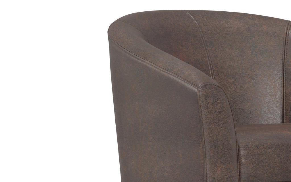 Austin Accent Chair in Distressed Brown