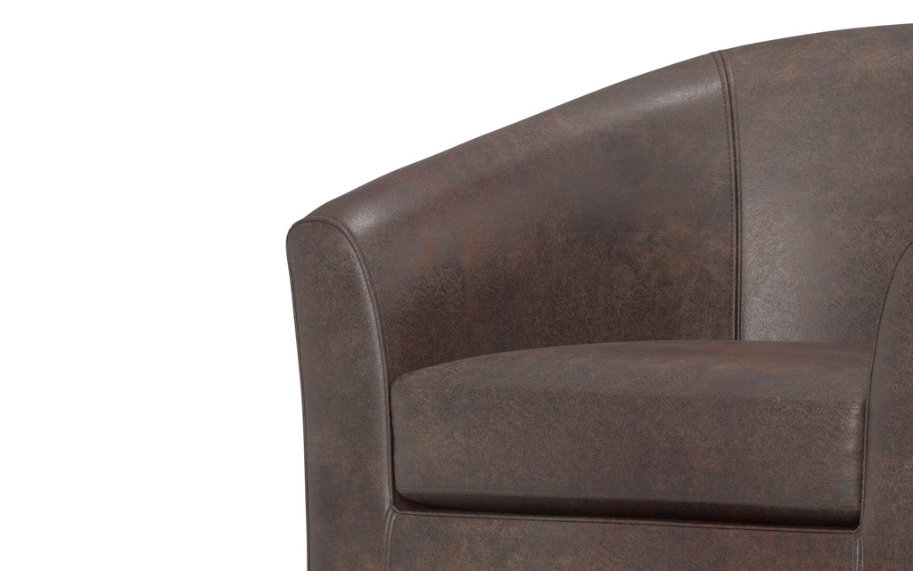 Austin Accent Chair in Distressed Brown