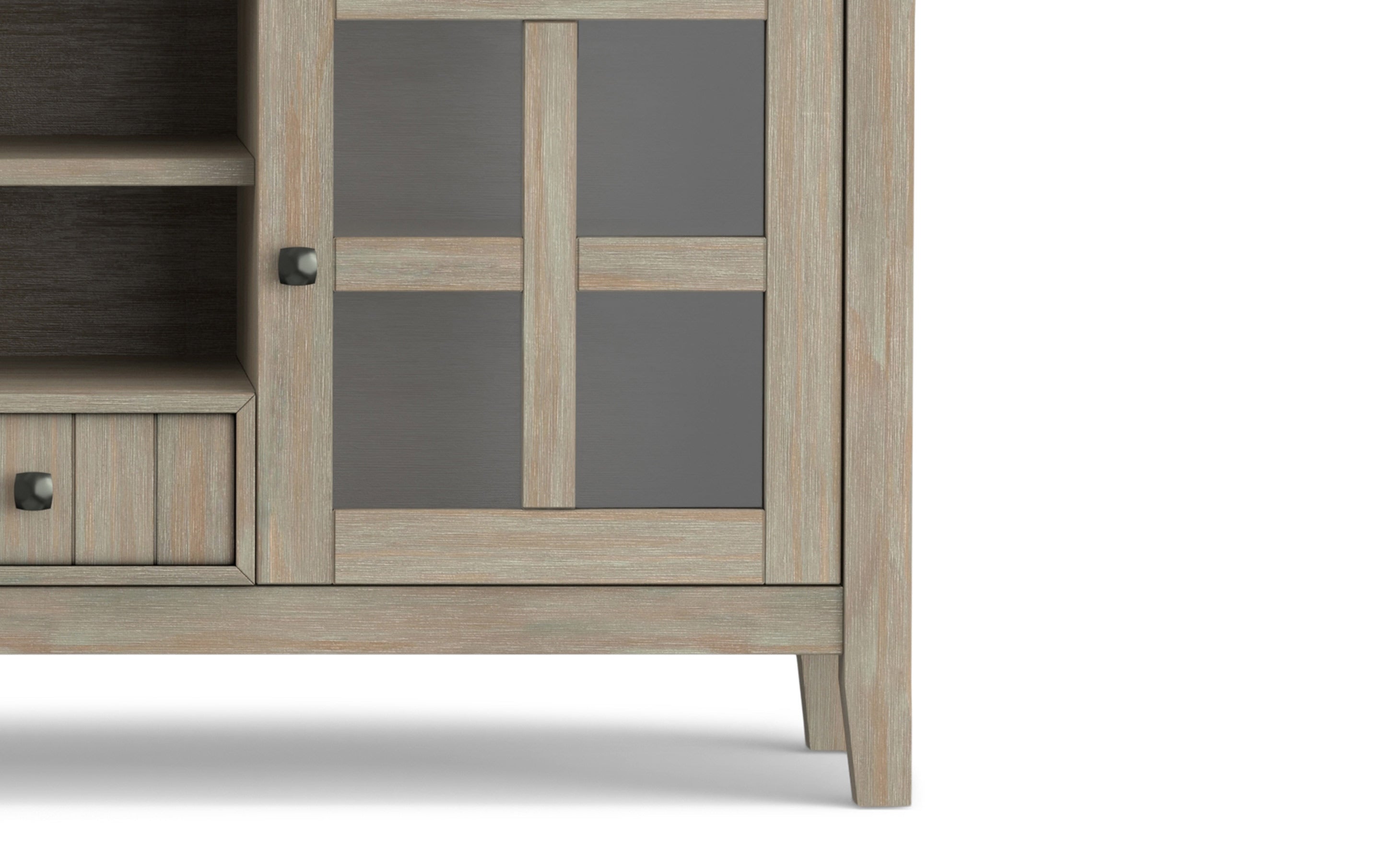 Acadian 60 inch TV Media Stand in Distressed Grey