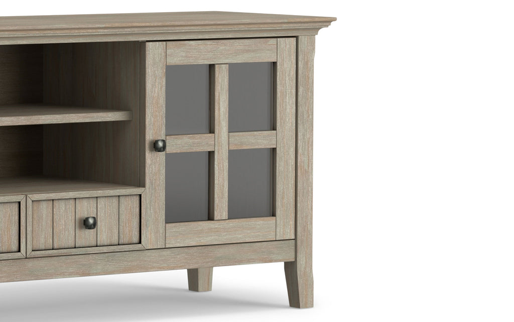 Acadian 60 inch TV Media Stand in Distressed Grey