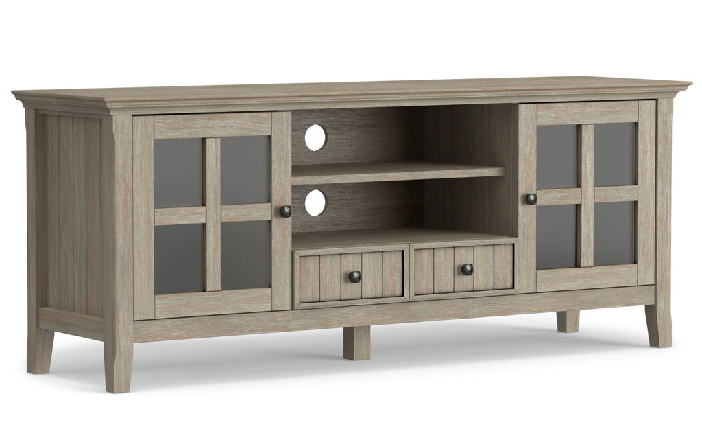 Acadian 60 inch TV Media Stand in Distressed Grey