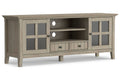 Acadian 60 inch TV Media Stand in Distressed Grey
