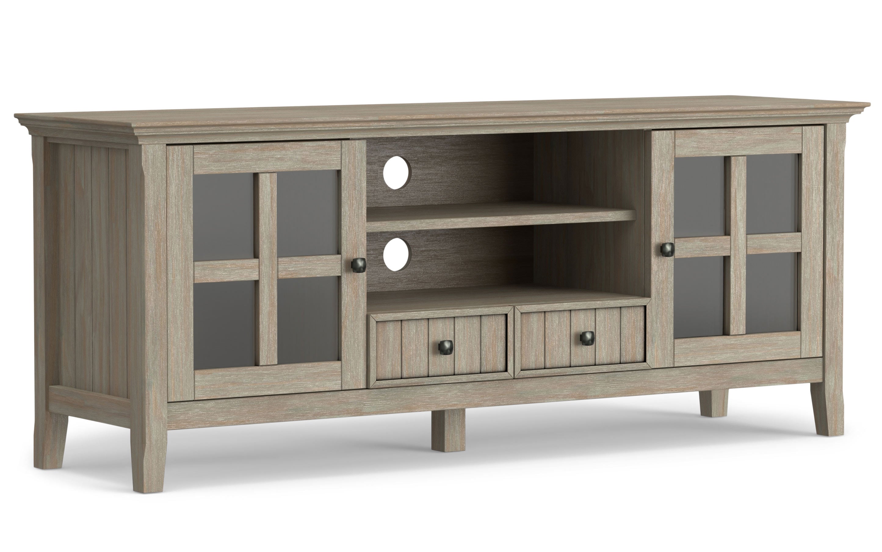 Acadian 60 inch TV Media Stand in Distressed Grey